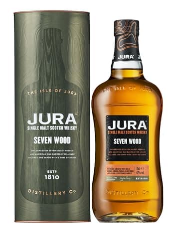 JURA - Seven Wood - Whisky Single Malt - Notes de Café & Pêches Caramélisées - Origine : Écosse/Jura - 42% Alcool - 70 cl