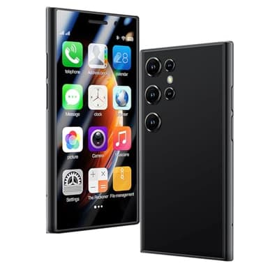 Hipipooo Portable Mini Smartphone 3 Pouces Android 9.0, 4G Double SIM Compact Téléphone, Batterie 1950 mAh, Appareil Photo 3MP + 5MP, Reconnaissance Faciale, 2 Go + 16 Go（Noir）