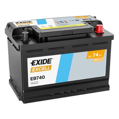 EXIDE Excell EB740 Batterie de Voiture 74Ah 680A