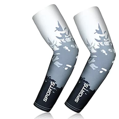 flintronic Manchettes de Bras, Homme Manchon Bras Femme Anti-UV Protection Solaire UPF 50+ Glacé Manches de compression, Respirante pour Cyclisme Refroidissement Chevauchée Sport Basket Ball