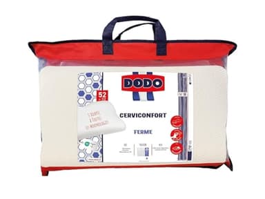 DODO - Oreiller à Mémoire de Forme 32x52 cm - Ergonomique Cerviconfort, Maintien Ferme des Cervicales - Taie Déhoussable 70% Polyester 30% Coton - Garnissage Synthétique - Lavable en Machine à 40°C