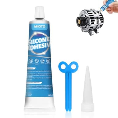 Miioto Silicone Transparent, Colle Pare Brise, Silicone Transparent Exterieur, Joint silicone transparent Convient Aux Métaux, Verre, Carreaux de Céramique, Plastiques et à Leurs Alliages, 100ml