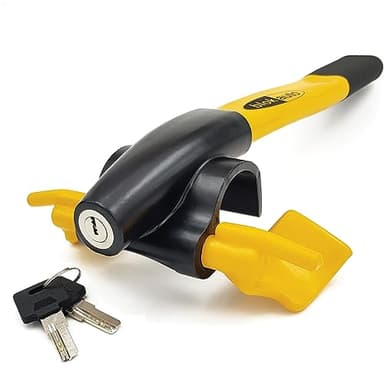 BLOKAUTO 9595 Antivol Voiture Haute Sécurité, Canne Bloque Volante Plus Visible et Dissuasif, Verrouillage Plus Pratique Presse et Clic, Bloc Barre Anti Vol Universel pour Auto Camping-Car