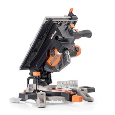 Evolution Power Tools R210MTS-G2 Scie à onglet/scie de table convertible, coupe multi-matériau, angle de biseau -47° & d'onglet +/- 45°, lame TCT incluse, bois, plastique, métal, 210mm