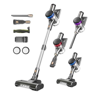 X-cotec Aspirateur Balai sans Fil Puissant - 45 kPa, 55 Min Autonomie, pour Poils d'animaux, Batterie Amovible, Mode Auto, Filtre HEPA 6 Étages, Idéal pour Sols Durs et Tapis