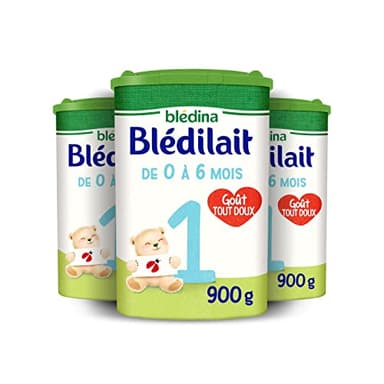 Blédina Blédilait 1, Lait en Poudre pour bébé , De 0 à 6 Mois, 900g (Boîtex3) (L'emballage peut varier)