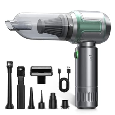 Tidy Cats Aspirateur à Main, 16000PA Portable Mini Aspirateur Voiture Puissant sans Fil, 3 Vitesses 6000mAh Batterie Aspirateur de Voiture sans Fil pour Poils d'animaux, Voiture, Maison