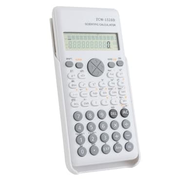 Calculatrice Scientifique Fonctions, Calculatrice College Fonctions avec Couvercle de Protection pour Collge Lycee Universit Bureau Scolaire Maison (Blanc)