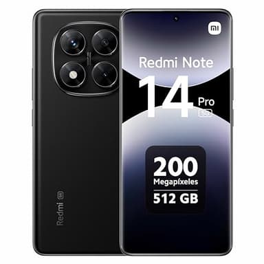 XIAOMI Smartphone Redmi Note 14 Pro 5G,12+512GB,Noir,Caméra IA prograde 200MP,IP68,Charge Turbo 45W avec Batterie 5110mAh,fonctionnalités IA (Chargeur Non Inclus,Version Française+2Ans de Garantie)