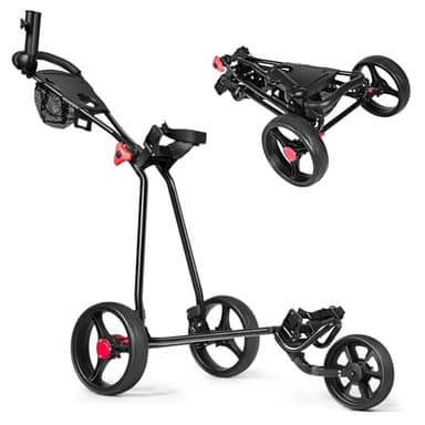 FANTASK Golftrolley Chariot de Golf Adulte Unisexe, Noir, 91,5 x 60 x 129,5 cm (L x B x H)