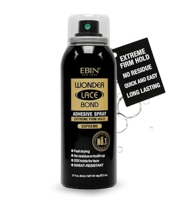 Ebin Wonder lace Bond Adhesive Spray Extreme Firm hold Supreme 60g