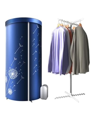 KASYDoFF Sechoir a Linge Electrique, 1000Watts＆120CM Séchoir à Linge Etendoir Electrique Chauffant, Minuteur Automatique Pliable Sèche-vêtements, pour Appartement ou Maison