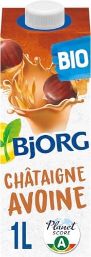 BJORG - Boisson Châtaigne Avoine - Boisson Végétale Bio - Pauvre en Acides Gras Saturés - 1 Litre