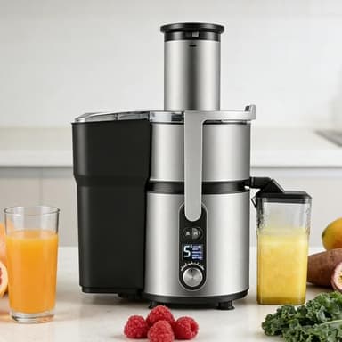 Extracteur De Jus Professionnel - Goulotte D'alimentation De 84 mm Et Contrôle Numérique À 5 Vitesses, Acier Inoxydable, Entretien Facile, Pour La Maison, Les Cafés, Les Restaurants