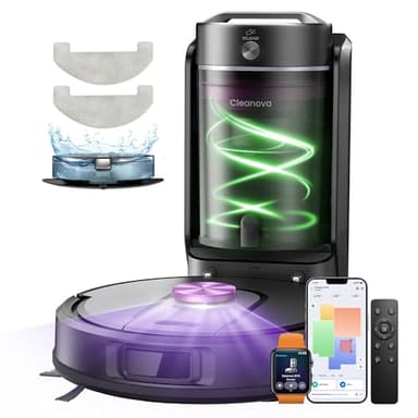 Vexilar W15 Robot aspirateur Laveur 10,000Pa avec Station sans Sac Vidage Automatique, Navigation LiDAR & Cartographie,180Min, Connecté par Remote/APP/Alexa,Idéal pour Tapis Poils d'animaux
