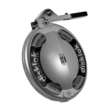 Disklok Antivol Bloque-Volant 'Gold Edition' - Taille Small - 35-39cm - Argent - Antivol de Voiture, Certifié, Hautement Visible et Dissuasif, Haute Qualité