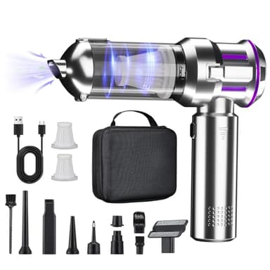 DiliDala Aspirateur à Main, Aspirateur de Voiture 22000Pa, Filtre HEPA Lavable, 3 Vitesses Haute Puissance, Mini Aspirateur sans Fil pour Canapé, Poils d'animaux et Tapis