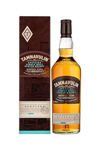 TAMNAVULIN - Double Cask - Whisky Single Malt - Notes d'Amandes & de Miel - A déguster sec - 40 % Alcool - Origine : Écosse/Speyside - 70 cl