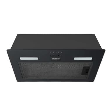Hotte encastrable/groupe filtrant BELDEKO 52 cm – Noir – Débit 335 m³/h – Mode évacuation ou recyclage – Filtres charbon inclus – Marque française