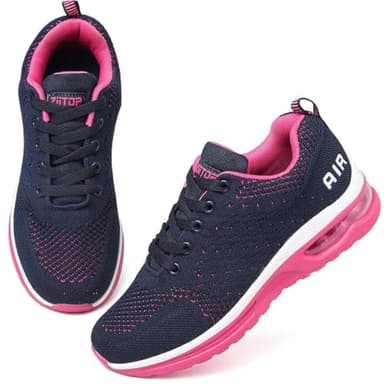 Basket Femme Chaussures de Running Sneakers Femme Basket de Marche à Coussin d'air Respirant Chaussures de Course Légères Chaussures Mode et Sport pour Femmes Fitness Gym Jogging Outdoor Sneakers