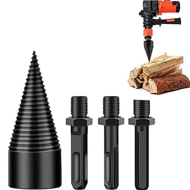Fendeuse de Bûches 45mm,Fendeuse de bûches, fendeuse à bois perceuse sûre, fendeur de bûches, Fendeur de Bûche pour Fendre du Bois, Foret à Bois pour machine à bois de chauffage (Hex+Square+Round)
