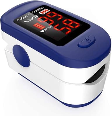 Oxymètre de Doigt Professionnel AGPTEK, Oxymètre de Pouls Numérique Électronique avec Moniteur de Fréquence Cardiaque Saturomètre Capteur d'Oxygène Écran LED Étui Lanière inclus-Noir