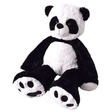 TE-Trend Peluche panda XXL 100 cm, peluche de qualité supérieure, un excellent cadeau pour les enfants et les adultes, un ours géant pour un plaisir de câlin incomparable et des moments affectueux.