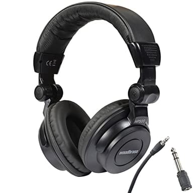 WOODBRASS HP500 Casque Audio Studio fermé précis et Confortable - Qualité Professionnelle, idéal pour l'enregistrement Home Studio, Mao, Mixage, Podcast, DJ, écoute Quotidienne
