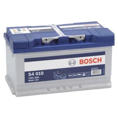 Bosch S4 010 Batterie Auto 80 A/h - 740 A - Batterie 12 V, Plomb-acide pour Véhicules sans Système Start/Stop, Polarité Gauche (-) Droite (+), 315 x 175 x 175 mm