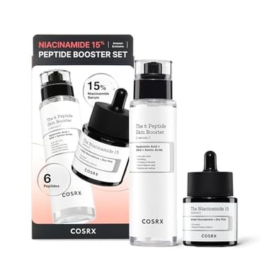 COSRX Ensemble booster de niacinamide 15 % peptide – Exclusivité Amazon – Ensemble de soins de la peau coréen, coffrets cadeaux, bas de Noël pour femme, sérum à la niacinamide, sérum pour le visage
