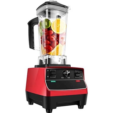 QREZ Blender Mixeur Multifonctions, Smoothie Blender Chauffant Blender Mixeur Puissant avec 2000W Mixeur Smoothie Et Milk-Shake avec 6 Lames en Acier Inoxydable Et 2L sans BPA Jarre,Rouge