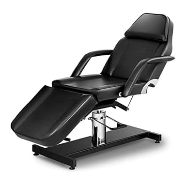Physa Fauteuil esthétique 183 x 61 x 61-78 cm 150 kg Noir Table de Massage Table de beauté Lit esthétique électrique Fauteuil de Tatouage