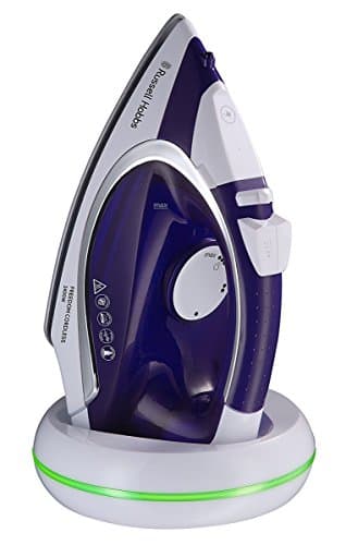 Russell Hobbs Fer à repasser vapeur [Sans fil & Puissant] Supreme Stream (2400 W, 135 g/min Effet pressing, Réservoir 300 ml, Semelle céramique, Socle de recharge rapide, anti-calcaire) 23300-56