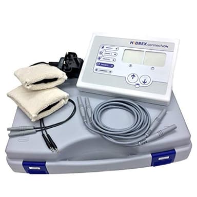 Hidrex Machine à ionophorèse à courant continu et pulsé variable pour aisselles – Système de qualité professionnelle, marquage CE et approuvé. Contrôle de la transpiration excessive et de