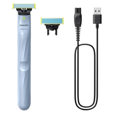 Philips OneBlade First Shave, Authentique système de rasage électrique hybride pour adolescents, modèle QP1324/30