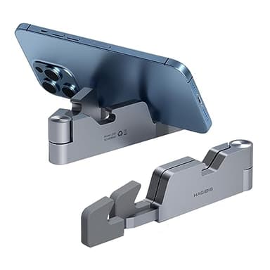 Hagibis Support de téléphone Portable 4 en 1 Pliable en Aluminium avec décapsuleur, ouvre-boîte, règle pour iPhone 14 13 12 11 Pro Max Samsung Galaxy