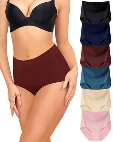 Aijolen Culotte sans Couture Femme Invisible Taille Haute Slip Dim Culottes sous-Vêtements Feminins Doux Hipster Elasticité Bikini Panties Womens Underwear Multiple S-XXL