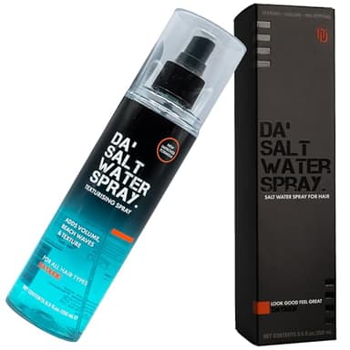 Da'Dude Da Salt Water Spray, Spray Eau de Mer Cheveux, Texturisant Effet Plage, Eau Coiffante Revitalisante, 250 ml
