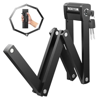 Antivol velo, Serrure de vélo Pliante Portable de 130 cm,Cadenas vélo Antivol,Accessoire pour Vélo avec Support, pour antivol velo, antivol velo electrique, moto