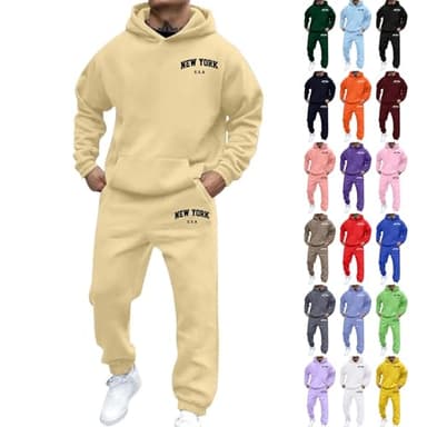 Survetement Homme,Jogging Ensemble Respirant et Confortable, Survêtement Homme, Sweat à Manches Longues et Combinaison de Sport pour Gym et Jogging Élégant Sportswear