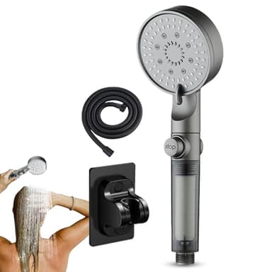 xowwyue Pommeau de Douche Filtré | Pommeau De Douche Économiseur D'eau - Kit de Filtration pour Eau Dure pour Salle de Bain, Appartement, Spa, Maison, Voyage, Camping-car