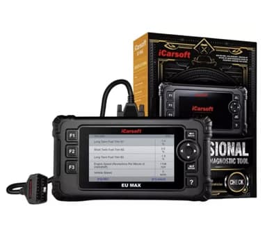 iCarsoft Valise Diagnostic Auto EU Max Pro pour Véhicules Européens - Modèle Authentique Garantie Européenne - Lecture/Effacement Défauts - Réinitialisation Entretien - Injecteurs de Codage - FAP