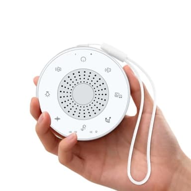 EMEBAY Machine à Bruit Blanc, Boite Musique Thérapie Sonore Avec 30 Sons Apaisants, Veilleuse/Fonction Mémoire/32 Niveaux de Volume/3 Minuteries, Appareil d'Aide au Sommeil pour Adultes et Enfants
