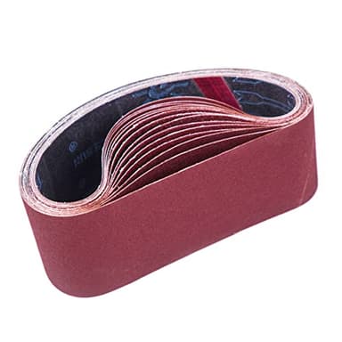 STEBRUAM Bande Abrasive 75 x 533 mm, Bandes Abrasives Mixte (3x grains 80/120/150/240/400) pour Ponceuses à Bande（15 pièces ）