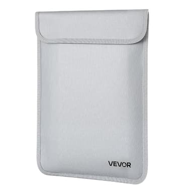 VEVOR Sac à documents ignifuge 1200 °C, porte-documents anti-feu portable avec fermeture éclair lisse, pochette de rangement ignifuge et étanche pour fichiers importants, passeports, bureau, voyage