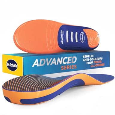 Dr. Scholl’s Semelles Orthopédiques Advanced Hommes Femmes, Pour Chaussures de Travail et Bottes, Soulagent la Fasciite Plantaire, Soutiennent voûte et pieds plats, jusqu’à 150kg, 38-39