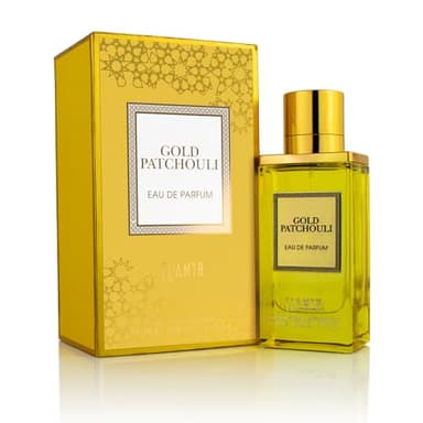 Eau de Parfum GOLD PATCHOULI 100 ml – Parfum Oriental Intense pour Homme – Notes de Patchouli, Ambre et Musc – EL AMIR