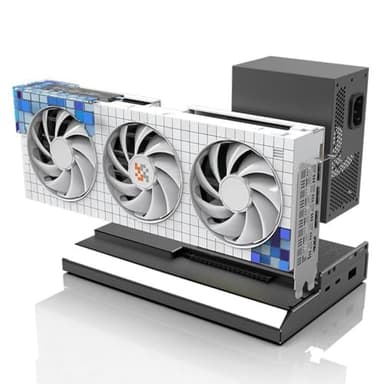 Tosuny Station d'accueil GPU Externe, Boîtier eGPU Thunderbolt 3 Mini avec USB 4.0 40Gbps, RJ45 Gigabit, Emplacements SSD M.2 NVMe, TB3x2, PCIe 3.0 x4, Alimentations ATX/SFX