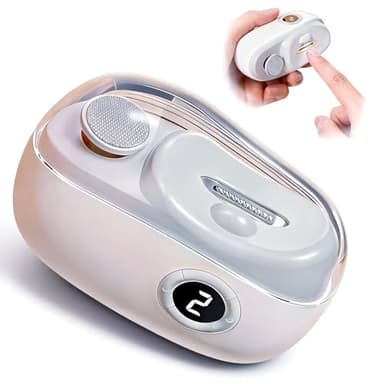 Coupe-Ongles Électrique, 3-in-1 Coupe Ongle Electrique à 3 Vitesses avec Lumière LED, Écran LCD, Rechargeable USB, pour Bébés, Adultes, Personnes Âgées