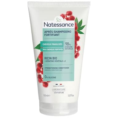 Natessance - Après-shampooing démêlant fortifiant - Ricin & Kératine végétale